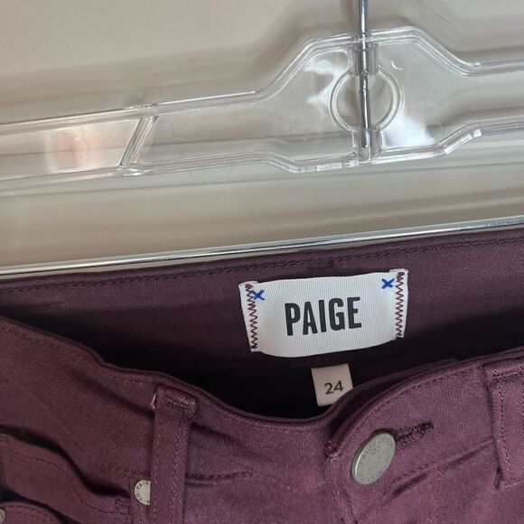 PAIGE VERDUGO ANKLE SKINNY JEAN IN PLUM COLOR *Great color for Fall* - Picture 7 of 13